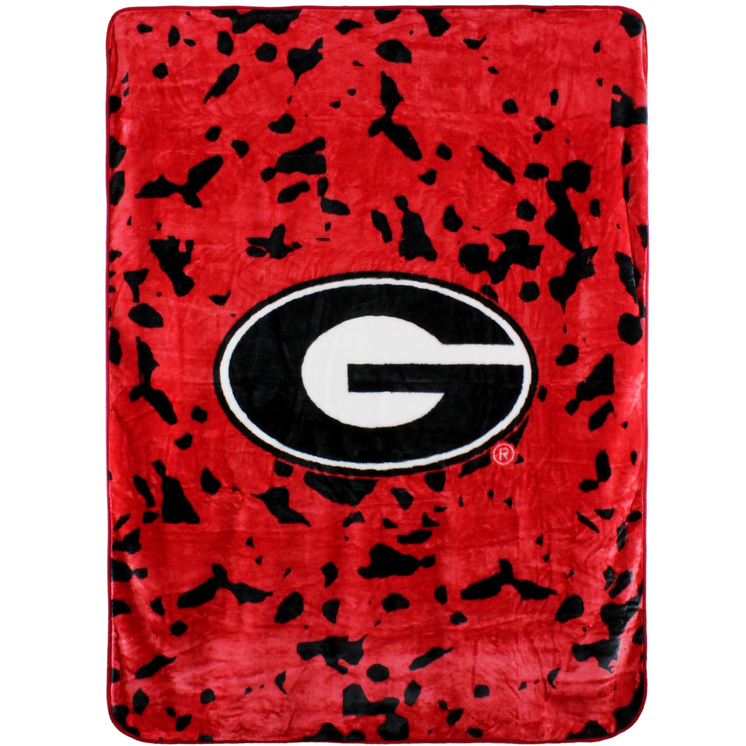 College Covers Everything Comfy Georgia Bulldogs Soft And Warm Huge Raschel Throw Blanket, 86' X 63'
