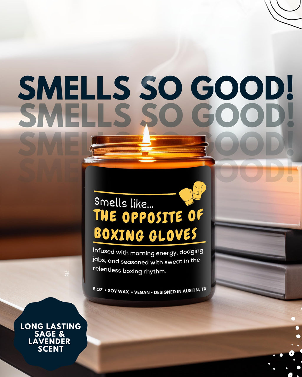 Funny Boxing Candle, Perfect Boxing Gifts For Men, Women, Girls & Boys, Boxing Memorabilia Gifts For Men, Gifts For Boxing Lover