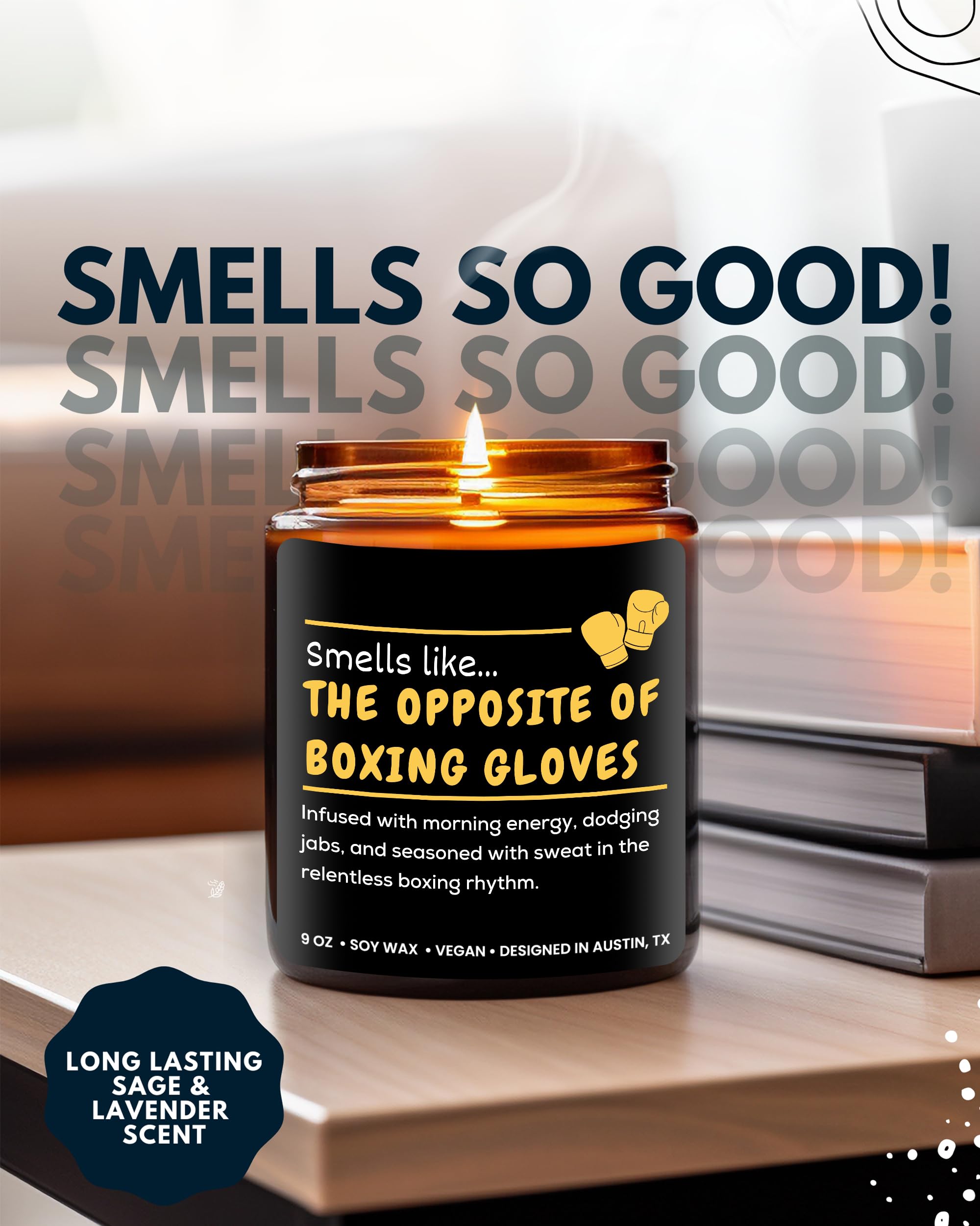 Funny Boxing Candle, Perfect Boxing Gifts For Men, Women, Girls & Boys, Boxing Memorabilia Gifts For Men, Gifts For Boxing Lover