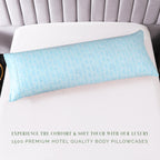 Elegant Comfort Ultra Soft 1-Piece Set Sea Waves Print Pillowcases - 1500 Premium Hotel Quality Microfiber, Soft And Smooth Hidden Zipper Closure 1-Piece Pillow Covers - Body Pillowcase, Wave Aqua