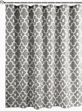 Biscaynebay Textured Fabric Shower Curtains 72' X 72', Silver Grey Morocco Pearl Printed Linen Modern Hotel Luxury Quality Clo