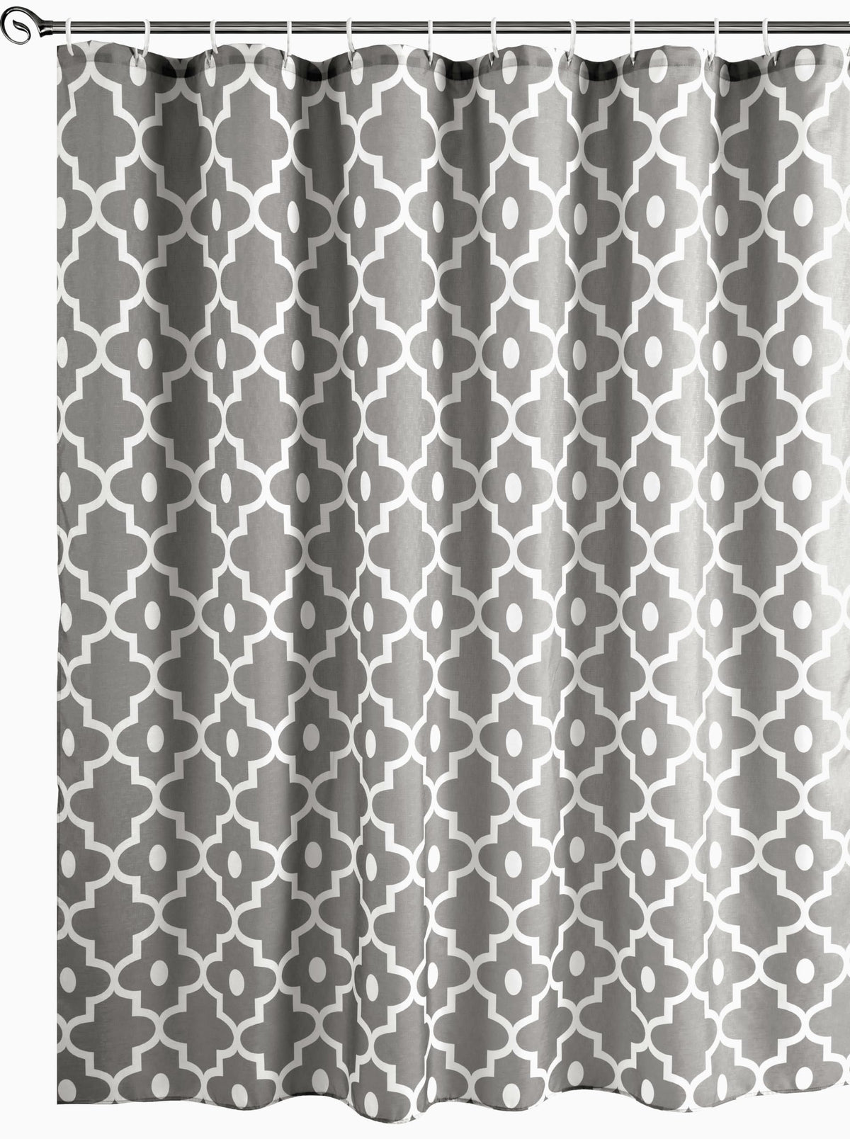 Biscaynebay Textured Fabric Shower Curtains 72' X 72', Silver Grey Morocco Pearl Printed Linen Modern Hotel Luxury Quality Clo
