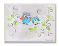 The Kids Room by Stupell Pair of Blue Polka Dot Owls on Swirly Tree Branch Rectangle Wall Plaque
