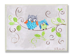 The Kids Room by Stupell Pair of Blue Polka Dot Owls on Swirly Tree Branch Rectangle Wall Plaque