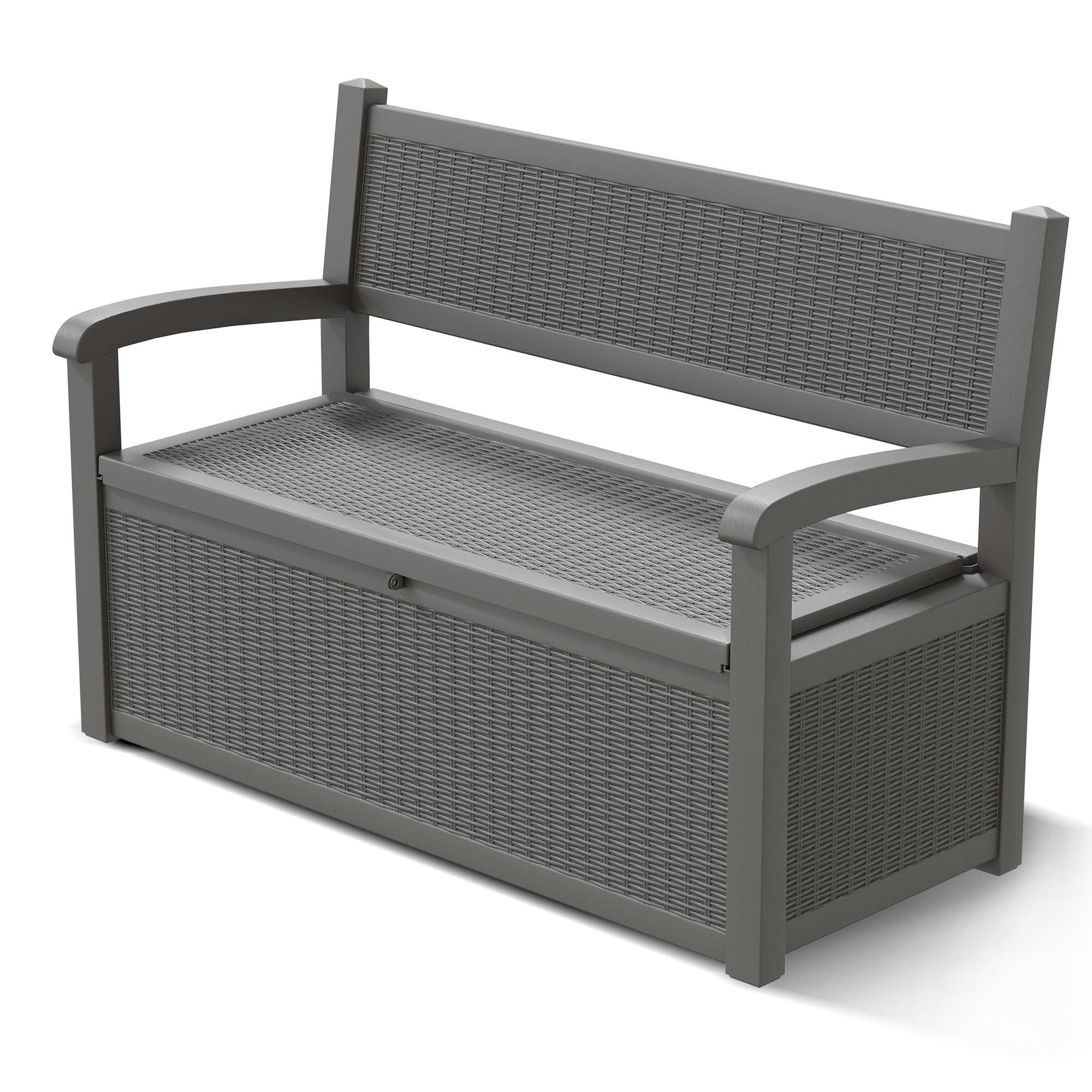 70 Gallon Outdoor Storage Bench Deck Box Lockable For Patio Furniture, Outdoor Porch Bench With Storage Waterproof For Cushions,