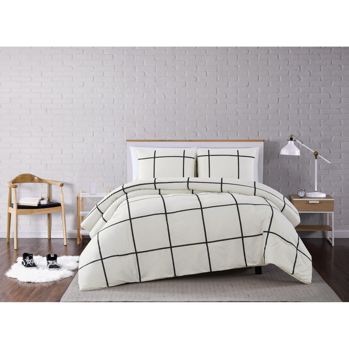 Truly Soft Kurt Windowpane Twin Xl 2-Piece Comforter Set