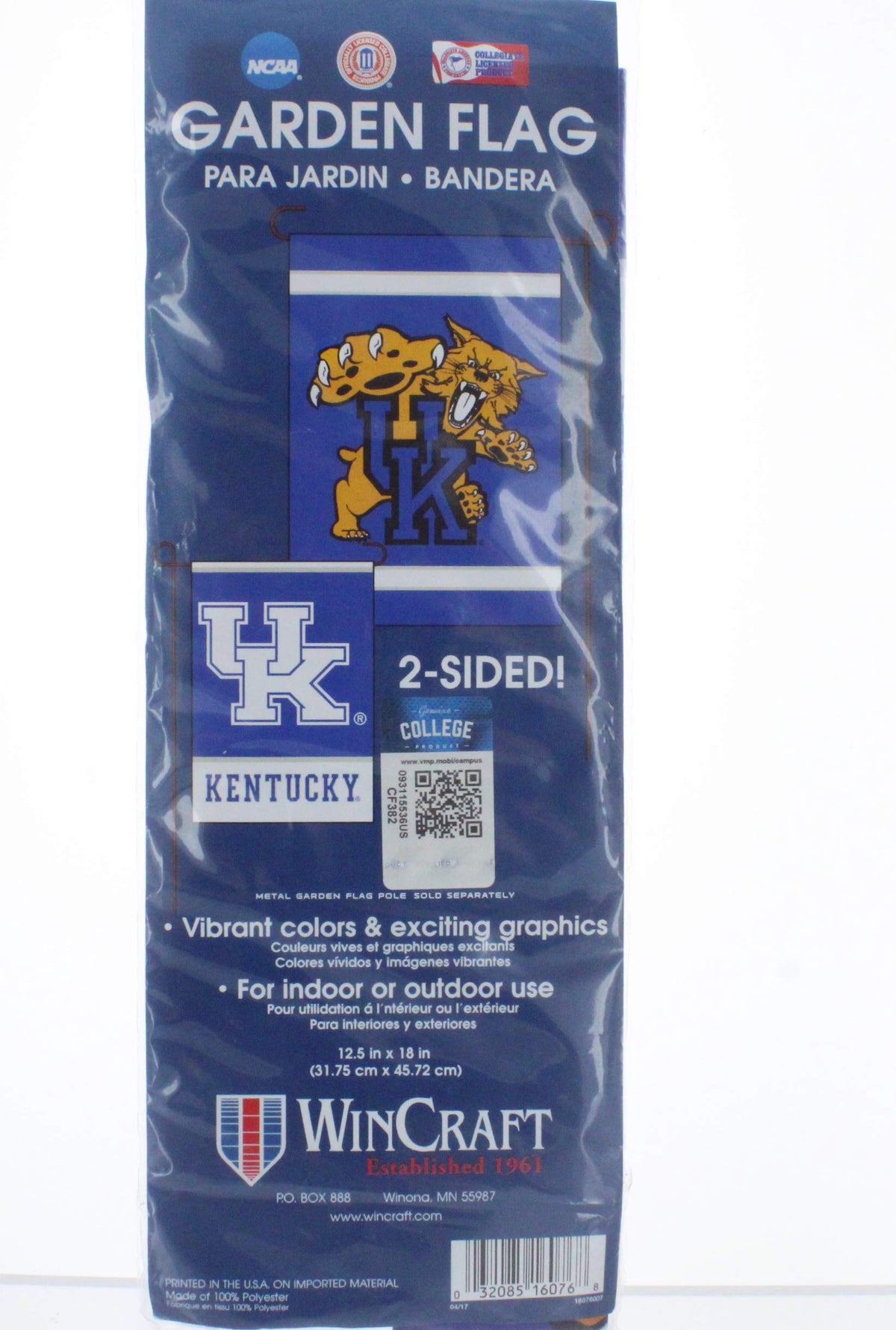 Wincraft Ncaa Kentucky Wildcats Garden Flag 12X18, 2 Sided, Team Color