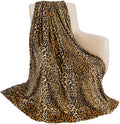 Macevia Flannel Fleece Throw Blanket For Couch, Leopard Print Blanket For Adult, Lightweight Cozy Soft Cheetah Blanket For Bed S