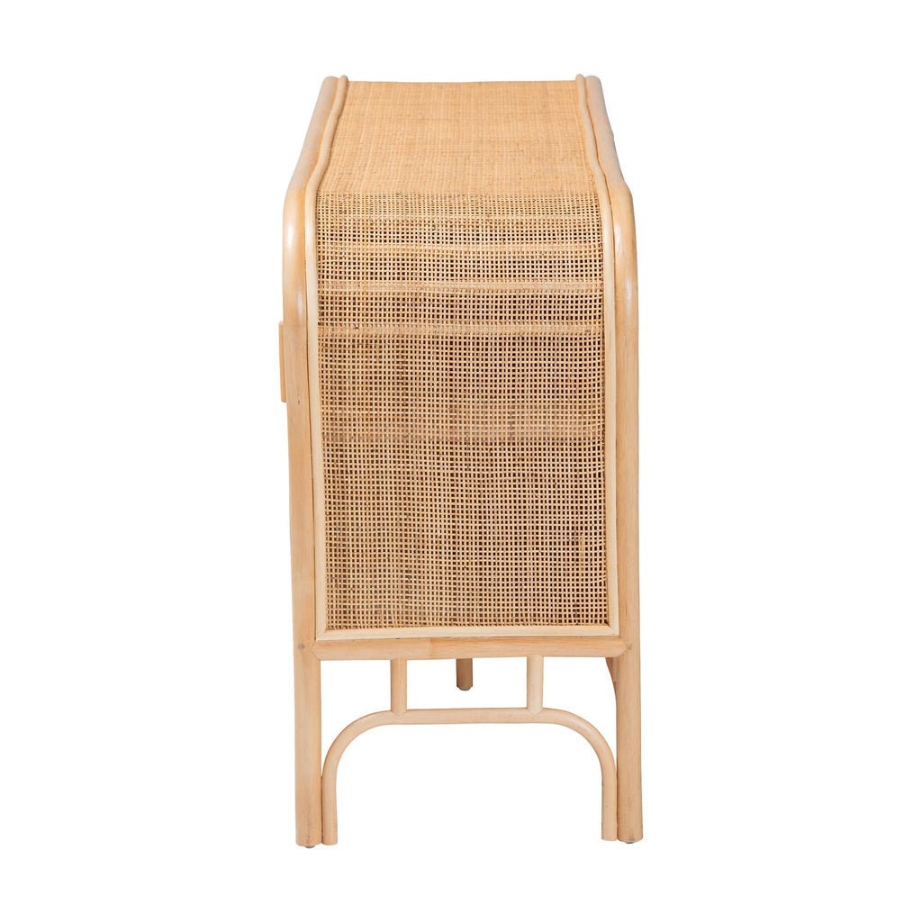 bali & pari Carabella Bohemian Natural Rattan 2-Door Storage Cabinet