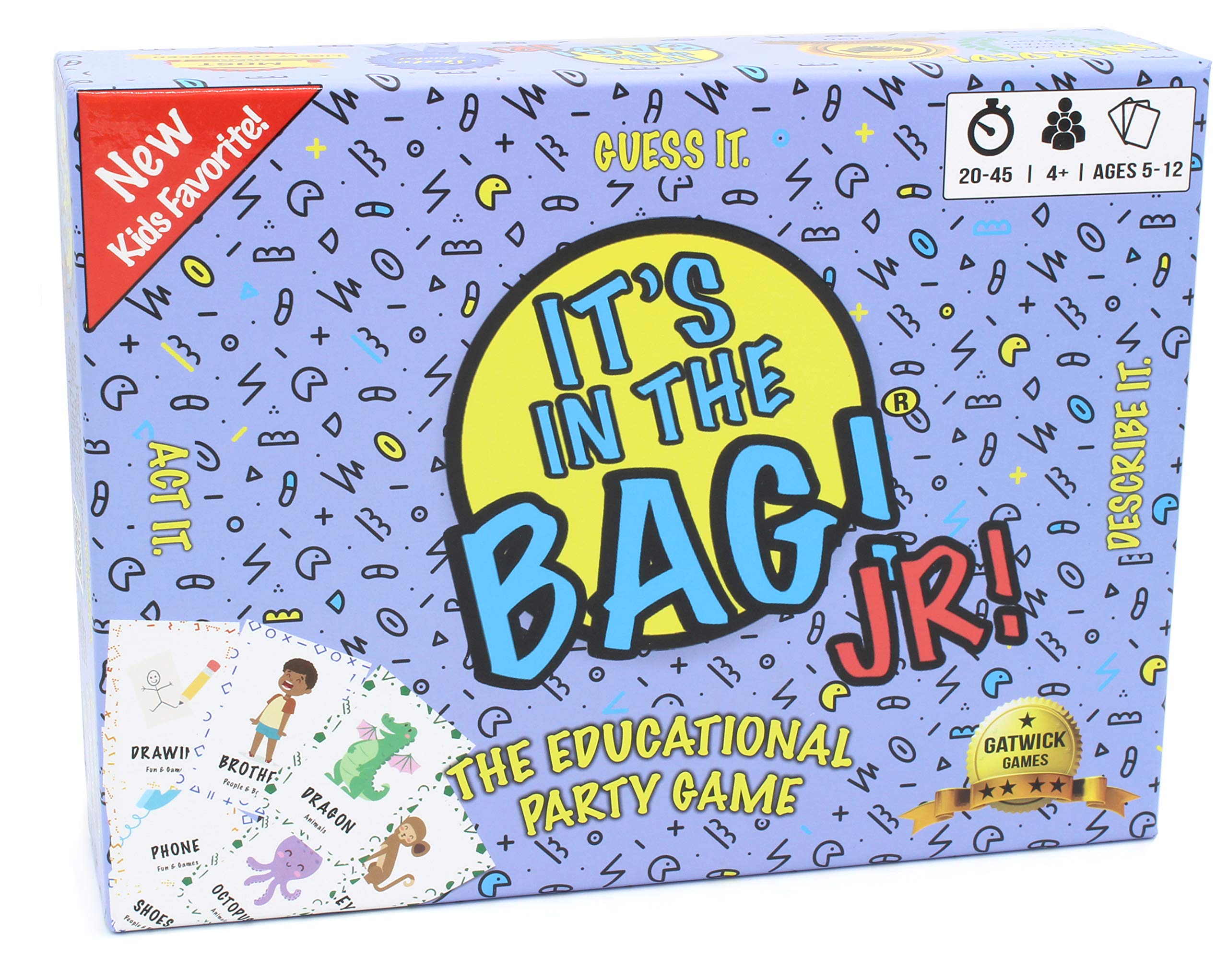 Its in The Bag! Jr. - A Charades Game for Kids and Family! - Interactive Picture Charades Board Games for Family Night, Board G