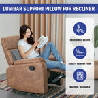 Hombys Lumbar Support Pillow For Recliner Chair, Memory Foam Back Support Cushion For Elderly,Extra Large Lumbar Support Pillow