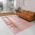 linmopm Faux Fur Rug Sheepskin Shag Fluffy Fuzzy 6x9 ft Pink Rugs for Bedroom Bedside Bed Floor Living Room Plush Rectangle High
