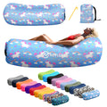 Nevlers Inflatable Lounger - Unicorn | 210T Polyester No-Pump Blow Up Couch Air Lounger | Portable Inflatable Couch for Camping,