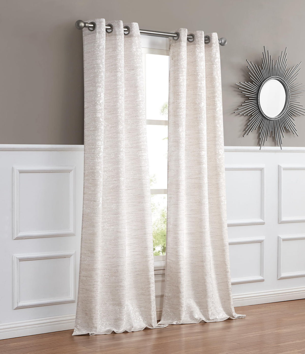 Room Darkening Curtains for Bedroom & Living Room, 2 Panel Set, 37 x 84 (74 Wide Total), Light Control & Privacy, SemiDarken