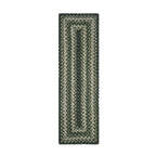 Homespice Pinecone Premium Jute Braided Stair Tread 8'' X 28'' (Set Of 13) Rectangular Green Reversible, Natural Jute Yarn Rusti