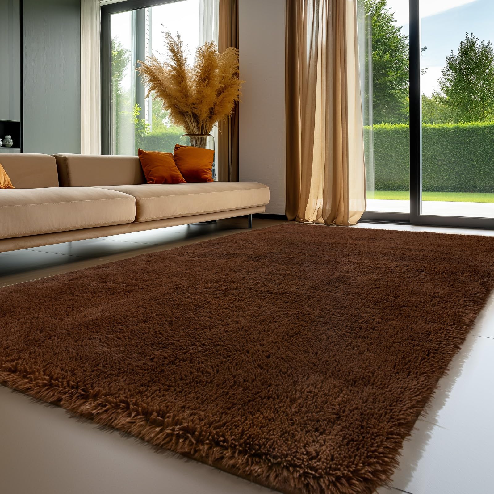 Sour Lemon Area Rugs 9x12 Living Room, Large Area Rug Shag Shaggy Carpet Soft Plush Furry Bedside Rug, Machine Washable Area Rug