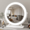 ROLOVE 13 Inch Vanity Mirror with Lights, Round Make Up Mirror with Lighting, LED Mirror Makeup Mirror with Lights for Bedroom T