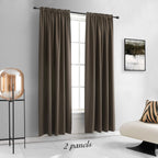 Donren Insulated Curtains Blackout Draperies - Triple Weave Microfiber Home Thermal Insulated Solid Rod Pocket Blackout Curtains
