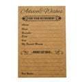 RXBC2011 Retirement Well Wish and Advice Cards Pack of 50 Rustic Kraft Retired Ideas Supplies and Decoration Happy Retiree Celeb
