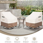 Solotoo Patio Chair Covers 2 Pack,Outdoor Furniture Covers Waterproof,35W X 37D X 36H Inches Outdoor Chair Cover Used For Garden