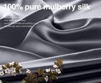 J Jimoo 100% Mulberry Silk Pillowcase For Hair And Skin, Both Sides 19 Momme Pure Natural Silk Pillowcases Soft Breathable King 20''×36'', Dark Grey 1 Pack