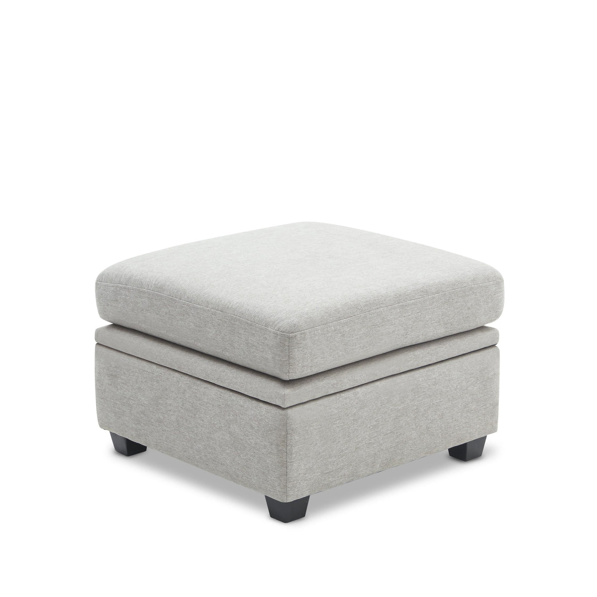 Weture Ottoman Module For Modular Sectional Sofa, Storage Ottoman Seat For Convertible Sectional Sofa Couch, Grey