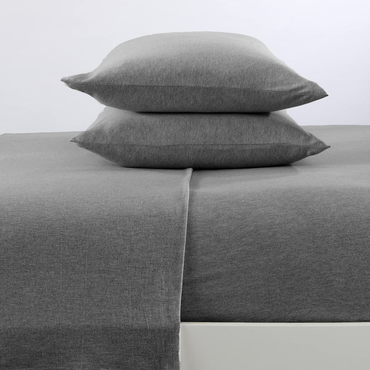 Great Bay Home Extra Soft Jersey Knit T-Shirt California King Cotton Sheet Set  Breathable, Comfortable, And Cozy 4 Pc Charcoal