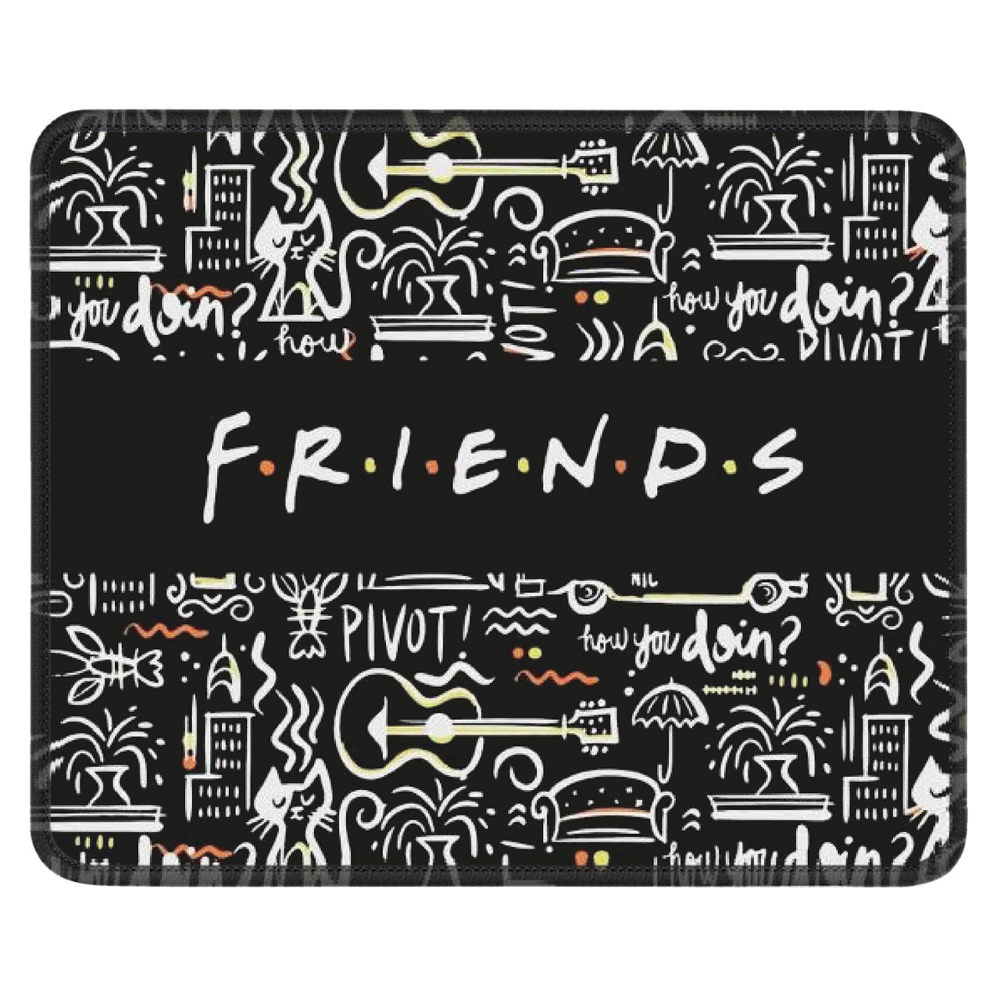 Friends Merchandise Mouse Pad for Desk, Computer or Gaming Mousepad, Friends Merch Mouse Mat, Funny Friends Gifts for Coworkers,