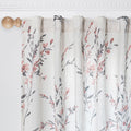 Mysky Home Sheer Linen Curtains 45 Inch Long For Bedroom Kitchen Floral Curtain Panels Semi Vertical Drapes Flower Style Texture