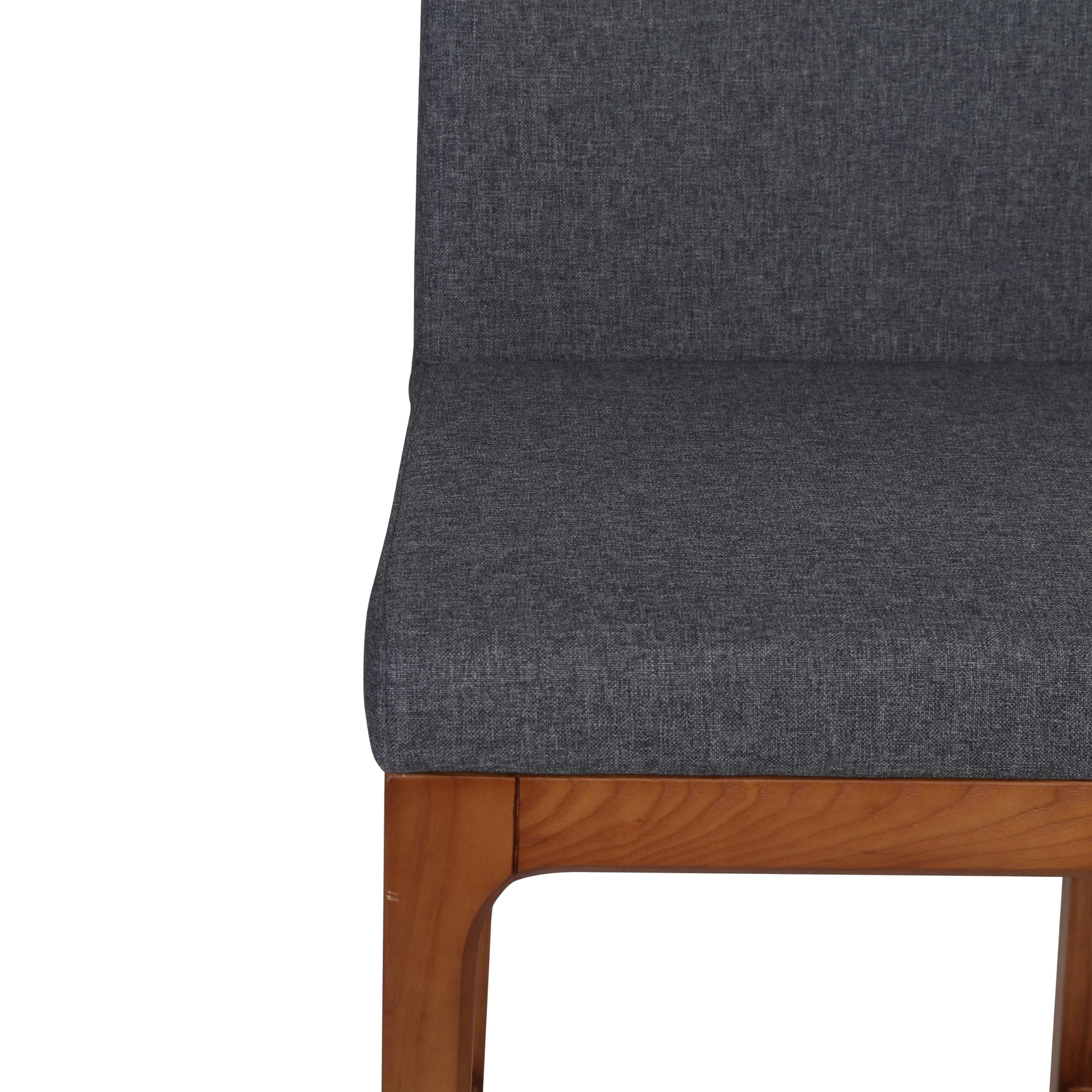 New Pacific Direct Devon Pu Leather Counter Stool,Walnut Brown Legs,Antique Gray,Set Of 2