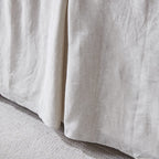 Simple&Opulence Premium Linen Bed Skirt Basic Style 18 Inch Tailored Drop Dust Proof Easy Fit Breathable (18'' Basic-Linen, King