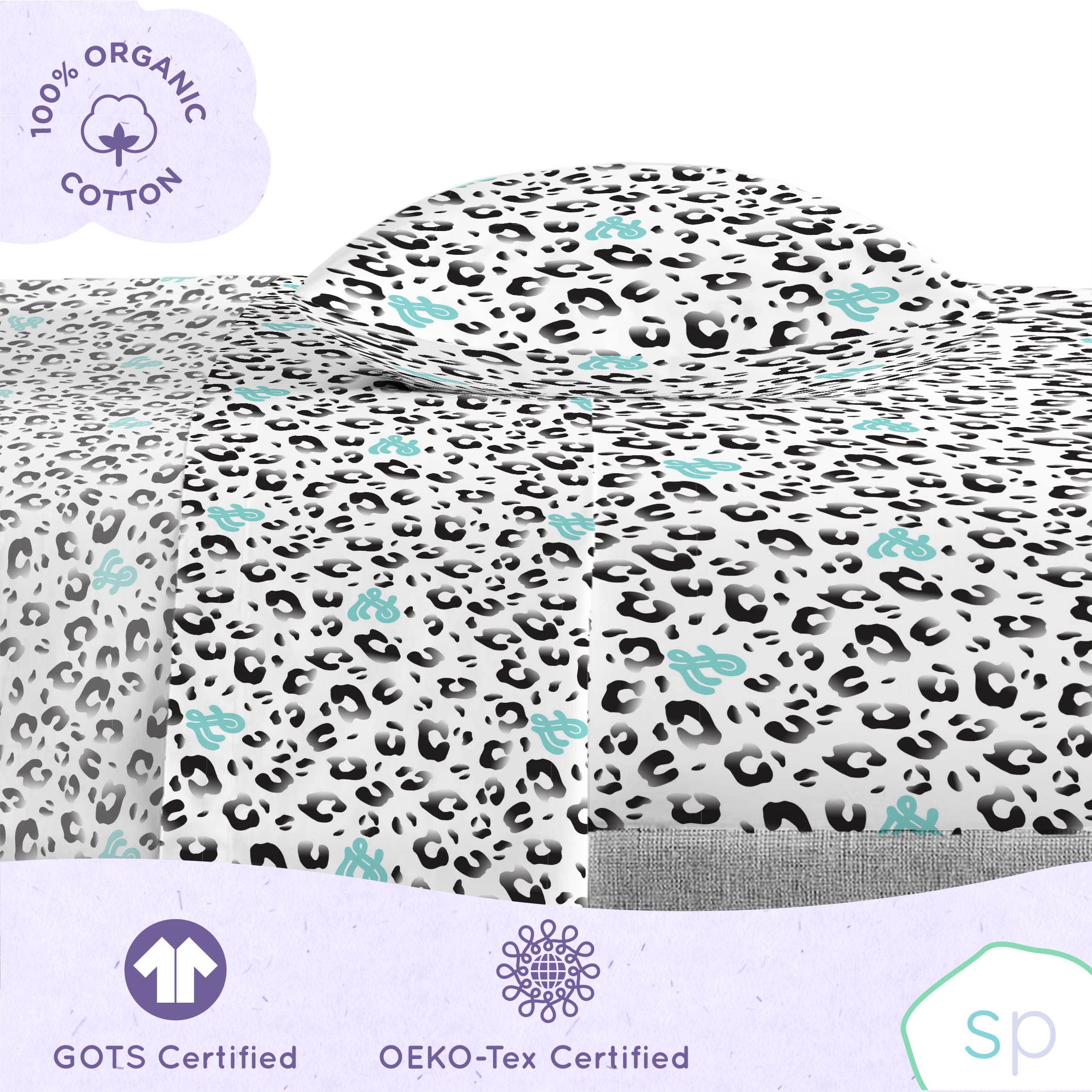 Saturday Park That Girl Lay Lay Princess Twin Bed Set - 5 Piece 100% Organic Cotton Bedding - Gots & Oeko-Tex Certified (Nickelo