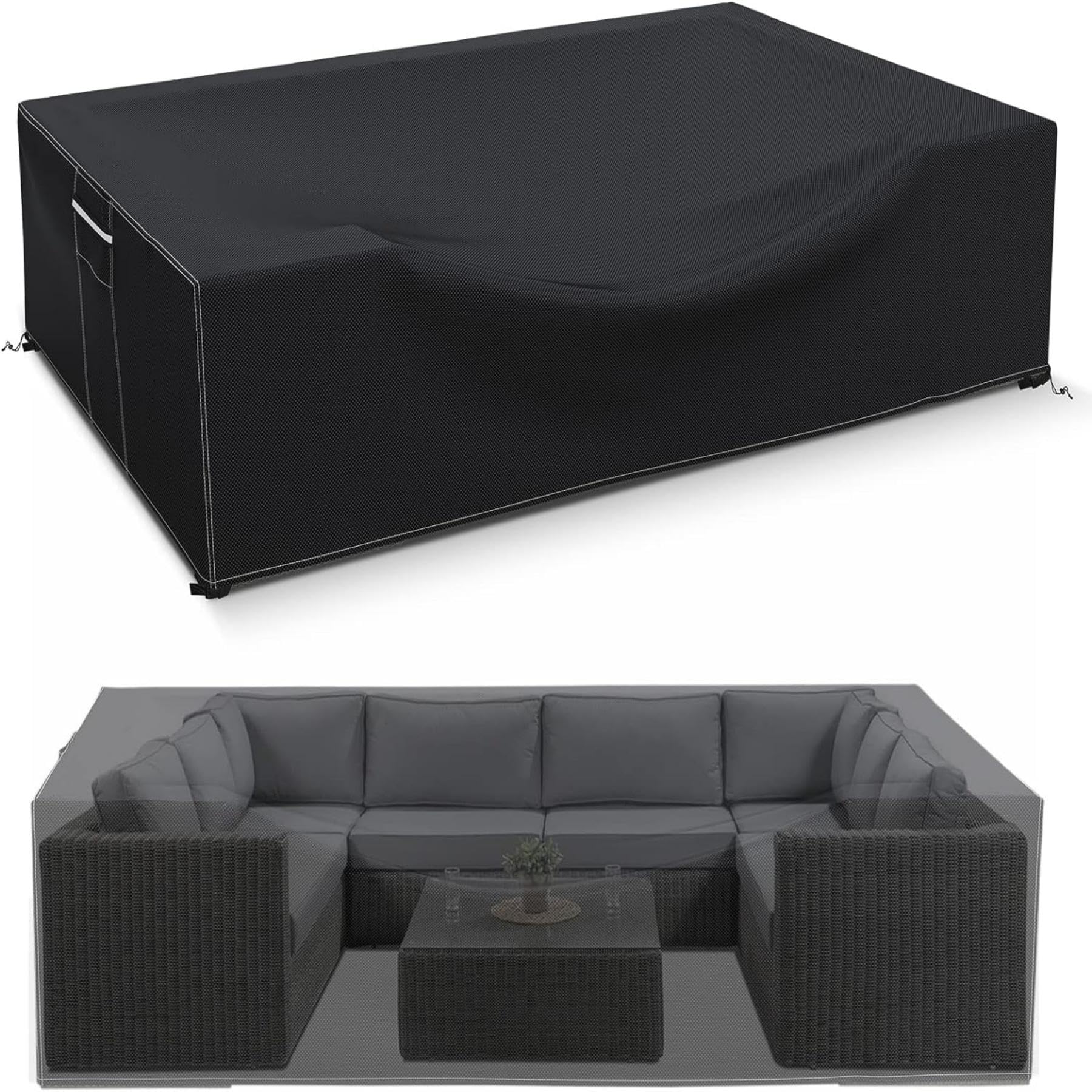 Hightquro Patio Furniture Covers Waterproof, Heavy Duty 600D Outdoor Furniture Covers For Outdoor Dining Table And Chair,Tear Re
