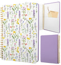 Stanoha Cute Spiral Notebook Journal A5 Aesthetic Pretty Floral Design For Women Girls Kawaii With Pocket, 8.5 X 5.7 Inch, Link