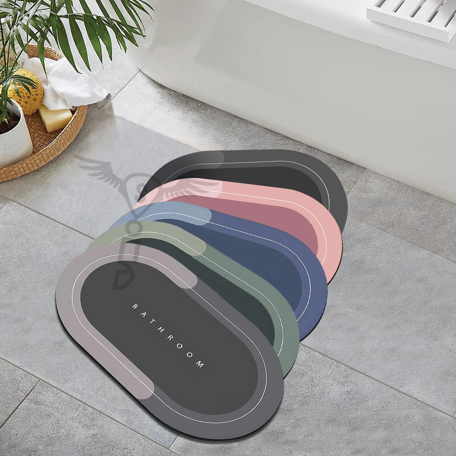 Bathroom Mat NonSlip, Super Absorbent Quick Dry, Dirt Barrier, Water Absorbent, Kitchen Floor Mat, Door Bathroom Mat, Entrance 