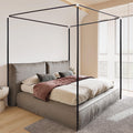 King Canopy Bed Frame, Stainless Steel Canopy Bed Frame King Size, Metal King Size Canopy Bed Frame, Sturdy Bed Post Poles Thick
