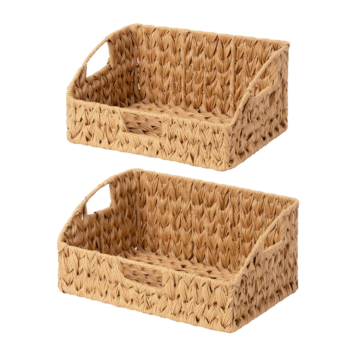 GRANNY SAYS Wicker Storage Basket, Trapezoid Woven Baskets for Storage