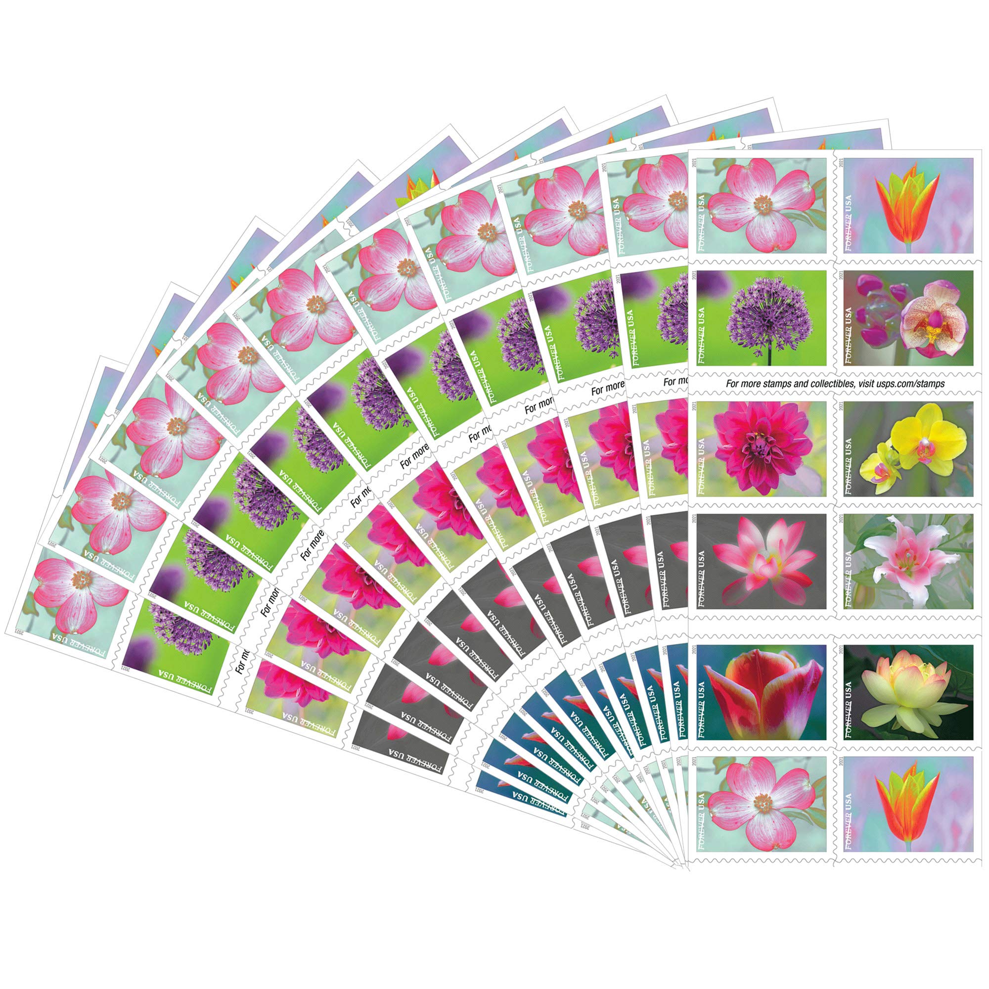 Usps Garden Beauty Forever Postage Stamps 10 Books Of 20 Us Postal First Class Wedding Celebration Anniversary Flowers Party(200