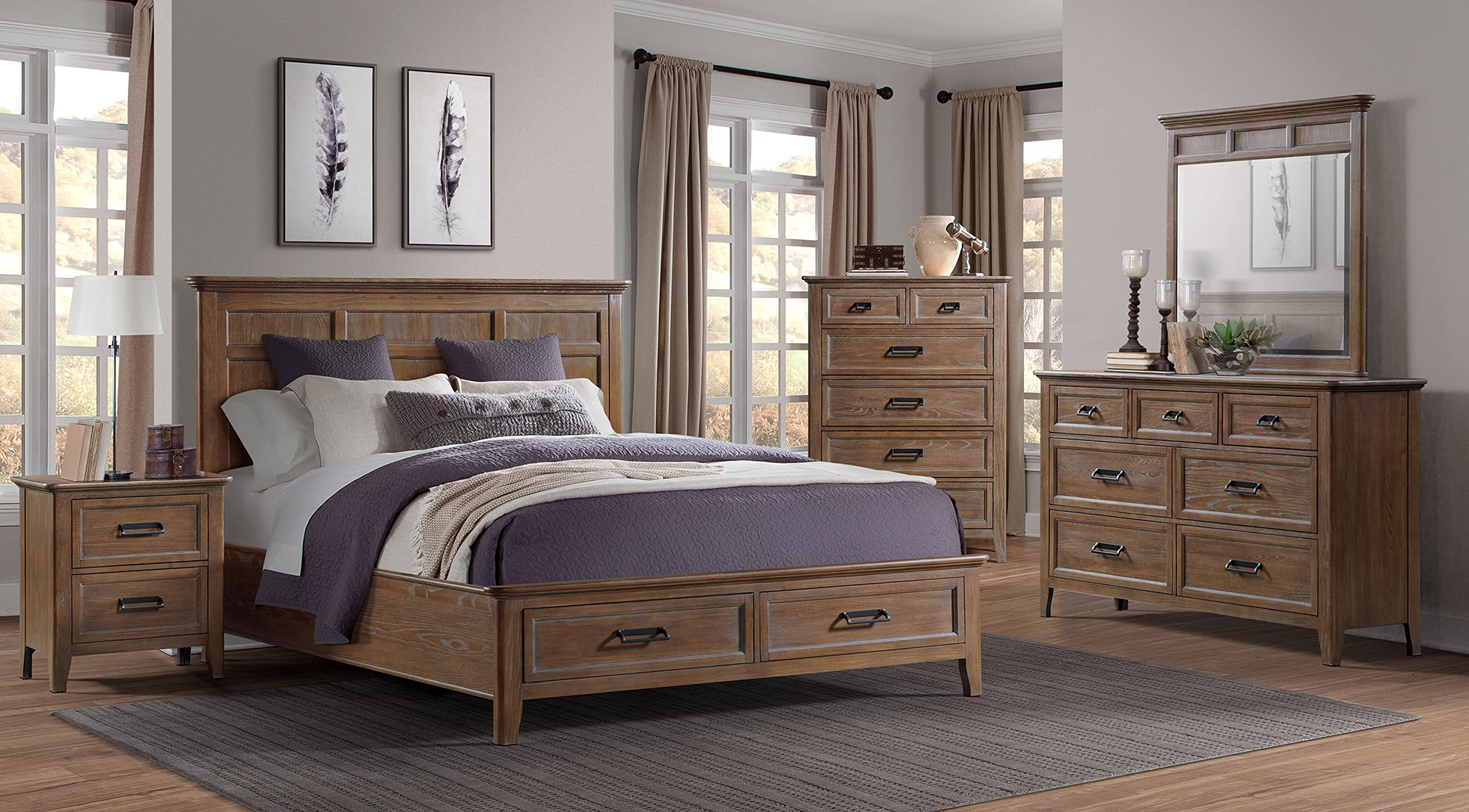 Intercon Alta Gentleman's Chest, 6 Drawer Dresser, Brown