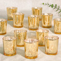 KEYWING 24PCS Gold Glass Votive Candle Holders,Tea Lights Candles Holders for Table Centerpieces, Home, Bridal Shower, Birthday,