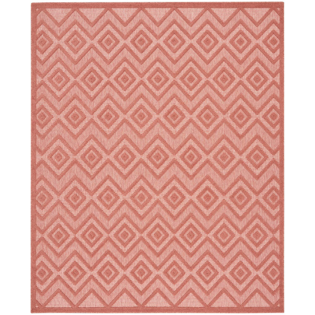 Nourison Versatile Indoor/Outdoor Coral/Orange 8' X 10' Area Rug, Easy Cleaning, Non Shedding, Bed Room, Living Room, Dining Room, Deck, Backyard, Patio, High Traffic Area (8X10)