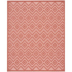 Nourison Versatile Indoor/Outdoor Coral/Orange 8' X 10' Area Rug, Easy Cleaning, Non Shedding, Bed Room, Living Room, Dining Room, Deck, Backyard, Patio, High Traffic Area (8X10)
