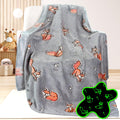 Uofon Fox Gifts Toys For Kids Boys Baby- Glow In The Dark Blanket Fox Presents For Birthday Fox Decor Age 12 3 4 5 6 7 8 9 10 Ye