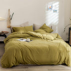 Clothknow Moss Yellow Comforter Set Queen 3Pcs Chartreuse Bedding Comforter Sets Green Yellow Queen Comforter Yellownish Green Q