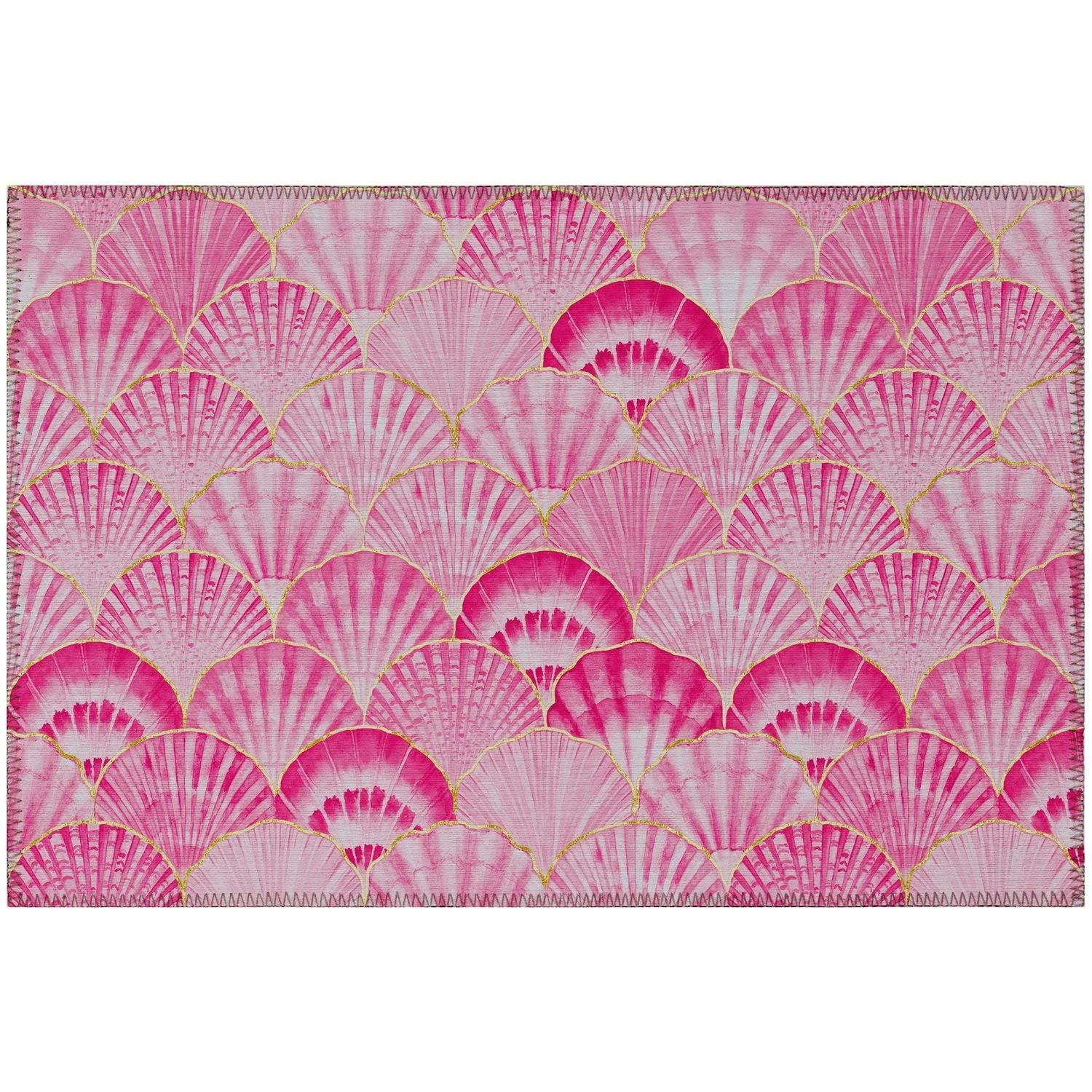 Seabreeze Sz2 Pink Coastal Rug Rectangle 3' X 5'