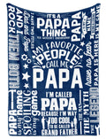 Innobeta Papa Gifts From Grandkids, Grandchildren, Gifts For Grandpa, Throw Blanket For Grandfather, Presents From Granddaughter