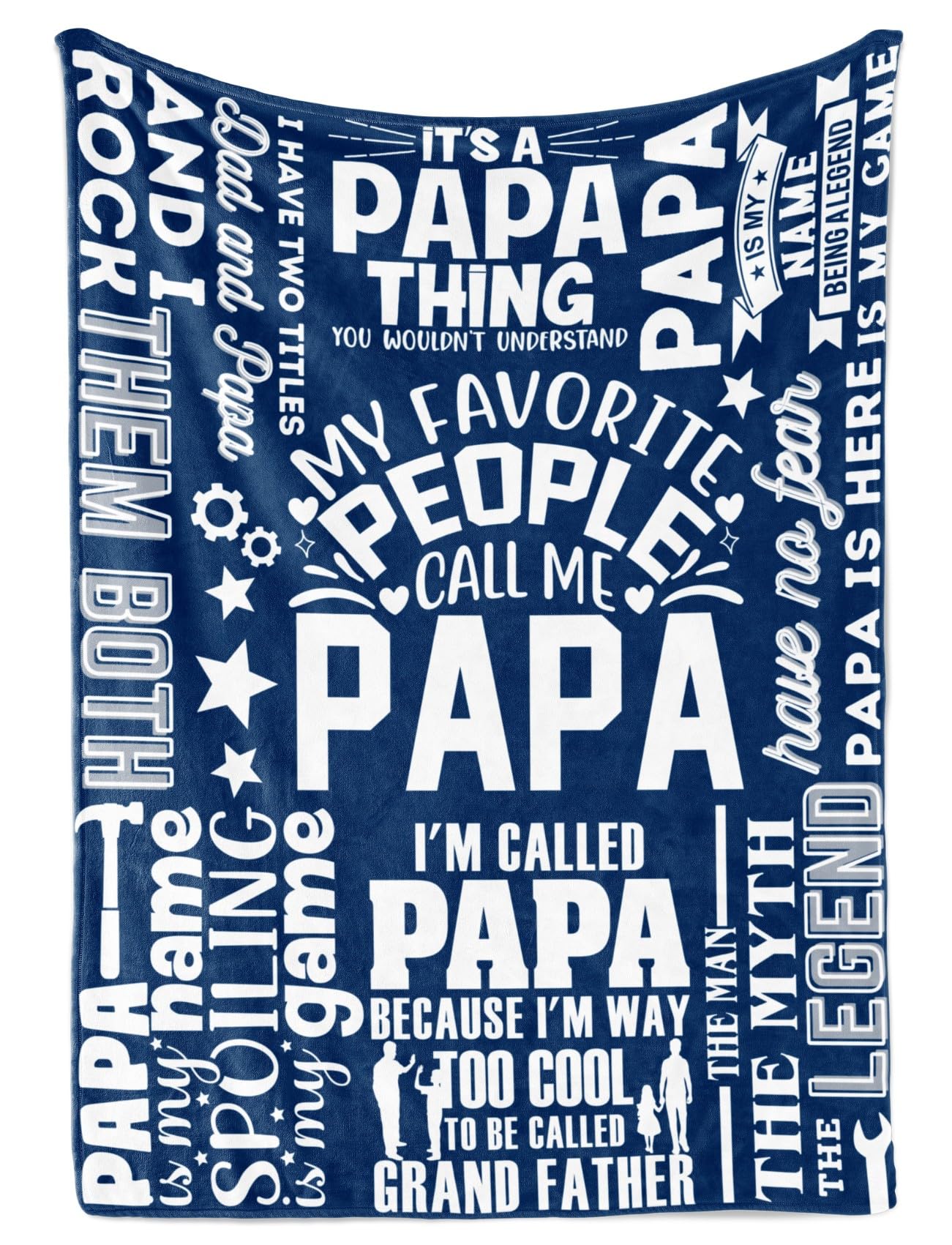 Innobeta Papa Gifts From Grandkids, Grandchildren, Gifts For Grandpa, Throw Blanket For Grandfather, Presents From Granddaughter