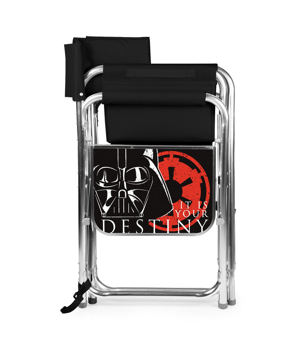 Picnic Time Star Wars Darth Vader Sports Chair With Side Table, Beach Chair, Camp Chair For Adults, (Black) 36.6 X 18.5 X 32.9