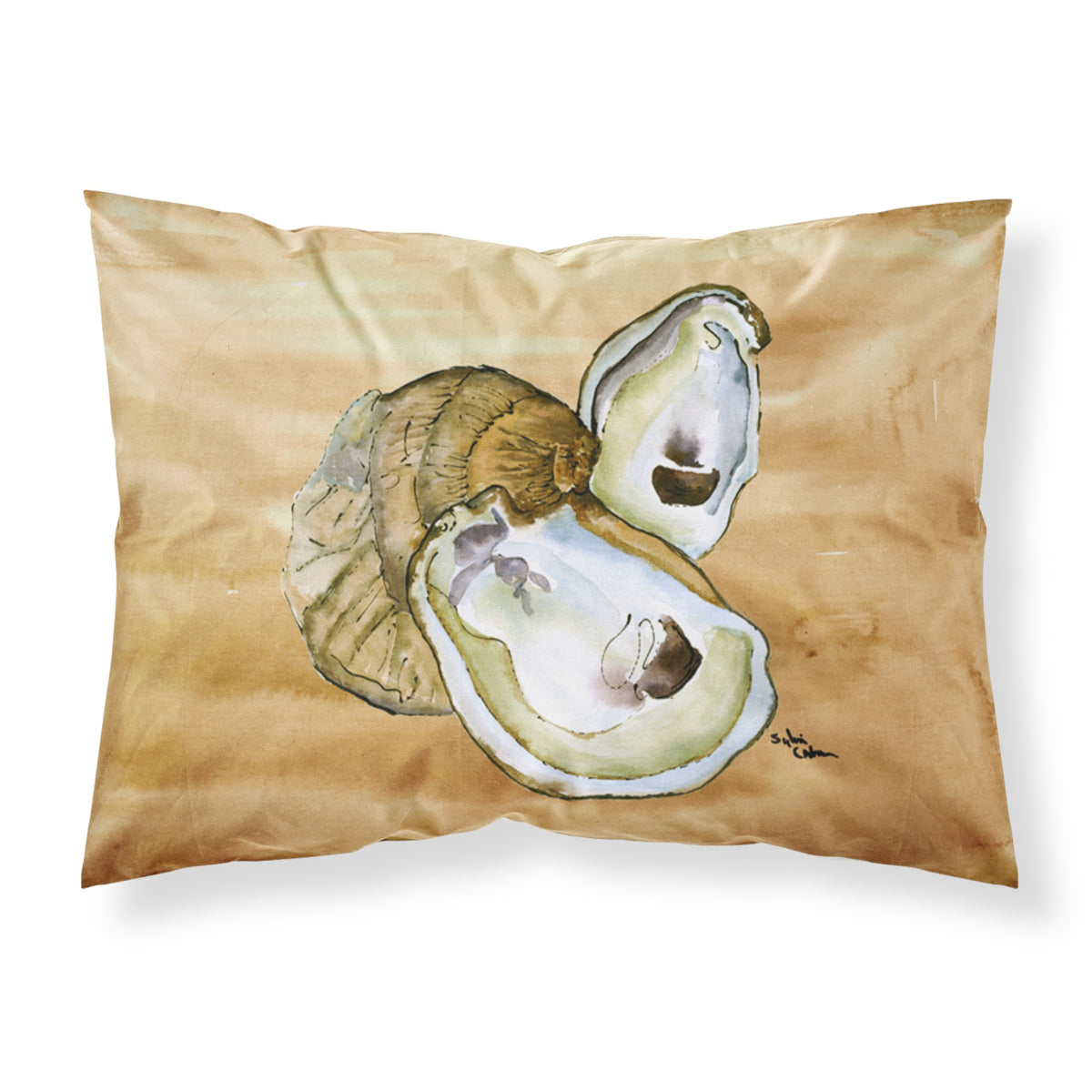 'Caroline'S Treasures 8160Pillowcase Oyster Moisture Wicking Fabric Standard Pillowcase, Large, Multicolor'