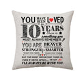 You Have Been Loved For 10 Years Birthday Gift For Girls Or Boys Birthday Decoration Throw Pillow Cover Gifts For 10Th Duaghrter